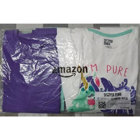 Spotted Zebra Girl's Long-Sleeve T-shirts , Pack‎ Of 5, Magic, Medium (8) - Picture 15 of 15